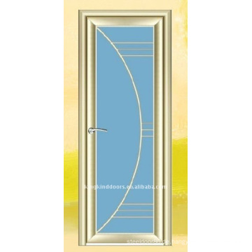 Transversale Tür Aluminium Tür Glas Badezimmertür KKD-916